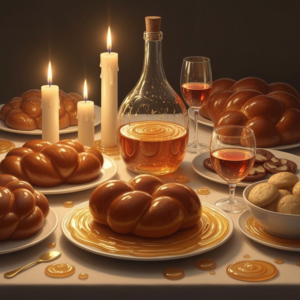 Shabbat Table Transforms into Golden Honey Feast