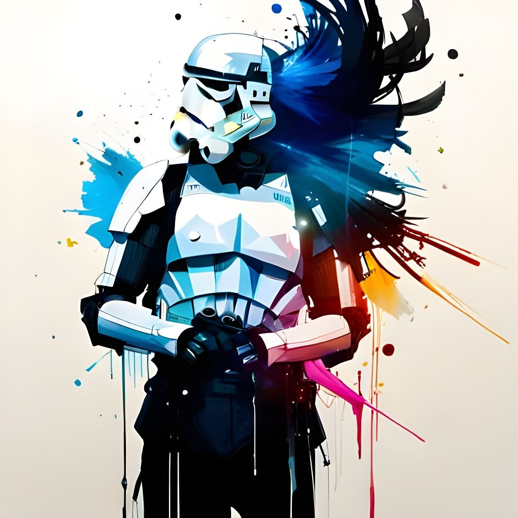 Stormtrooper Dissolving: Cinematic Digital Art