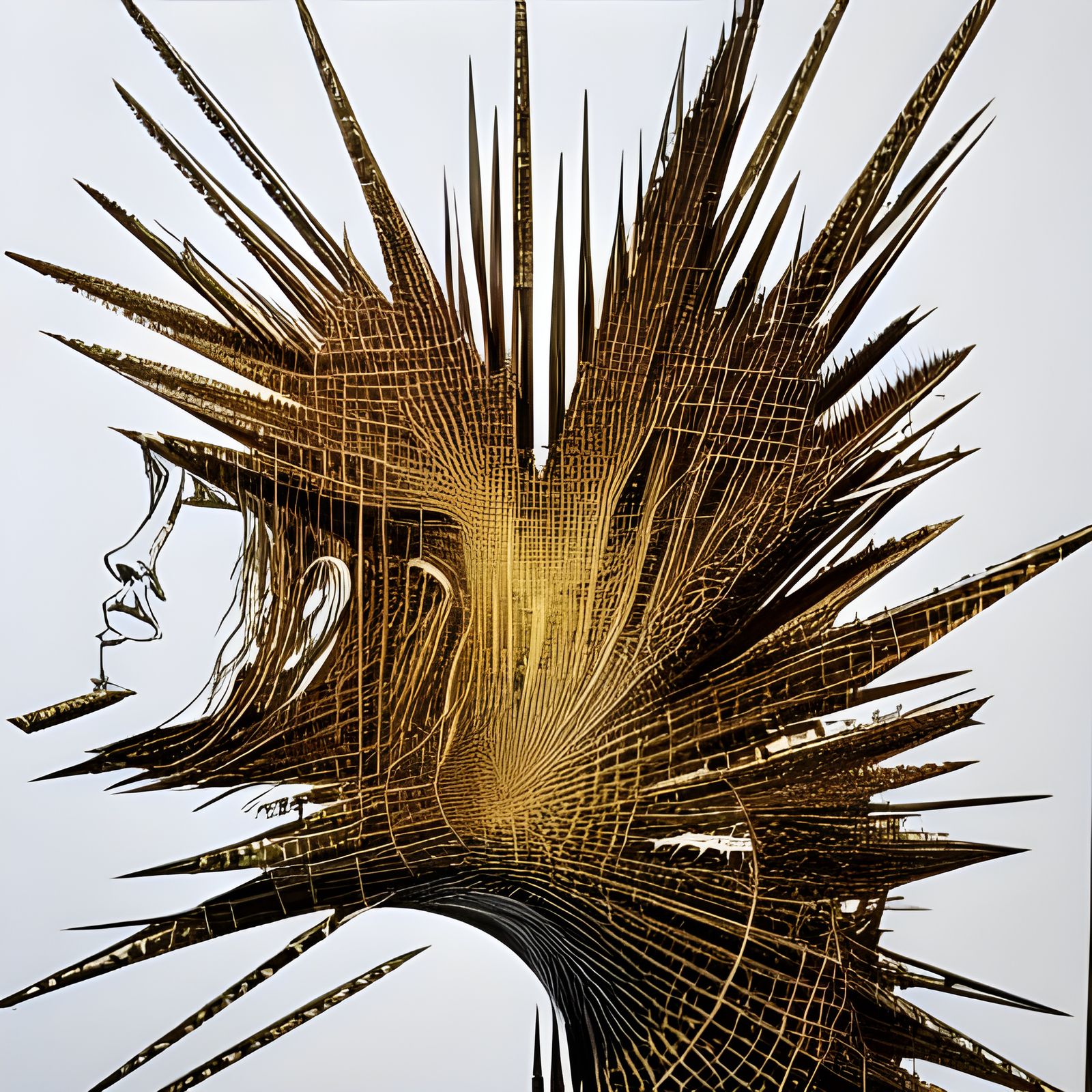 Detailed Crown of Stone, Gold and Light