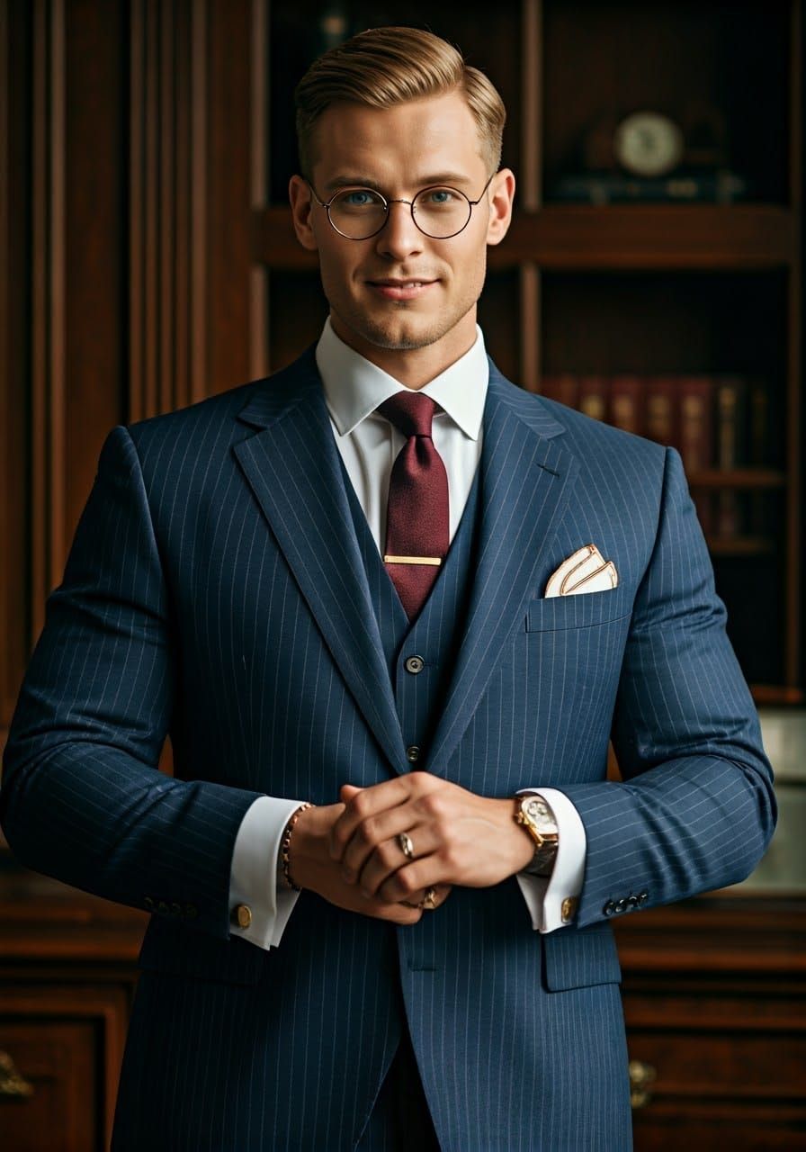 Confident Businessman Exudes Sophistication
