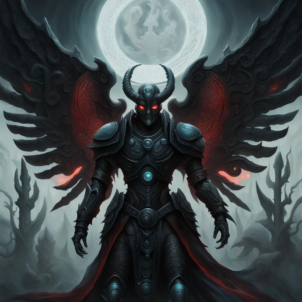 Biosynthetic Angel in Onyx Armor Concept Art