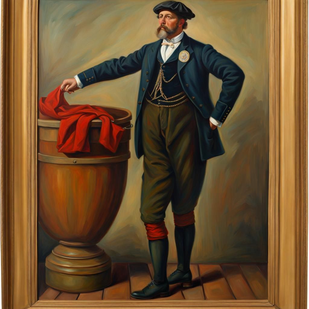 Turn of the Century Fop in Oil Painting Style