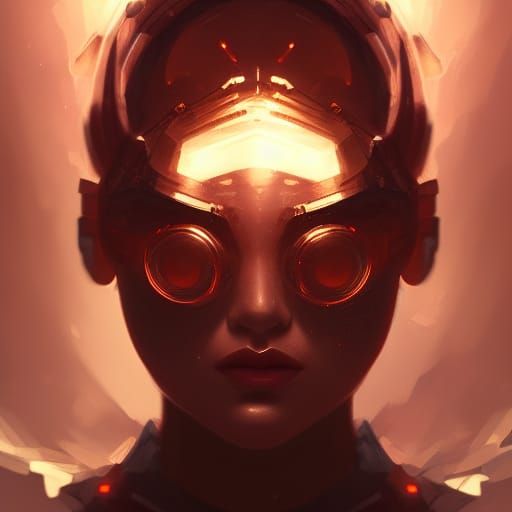 Detailed Techno Elemental Portrait in Digital Art Style