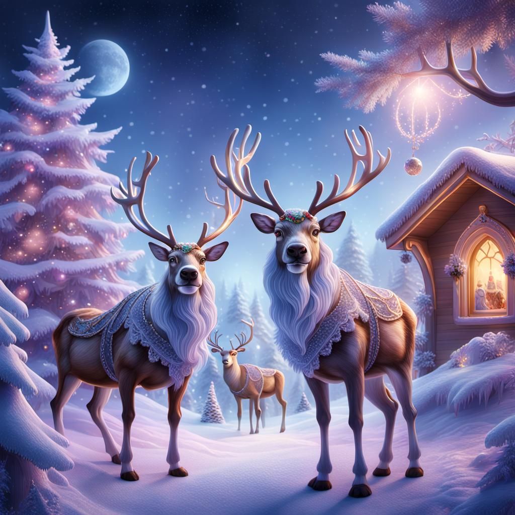 Magical Christmas Scene in Rutkowski Style