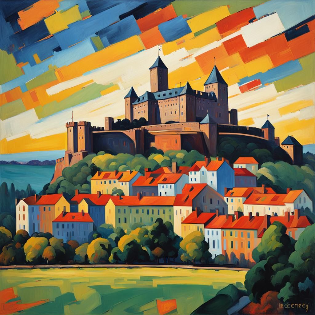 Visit Coburg: Expressionist Oil Painting Travel Poster
