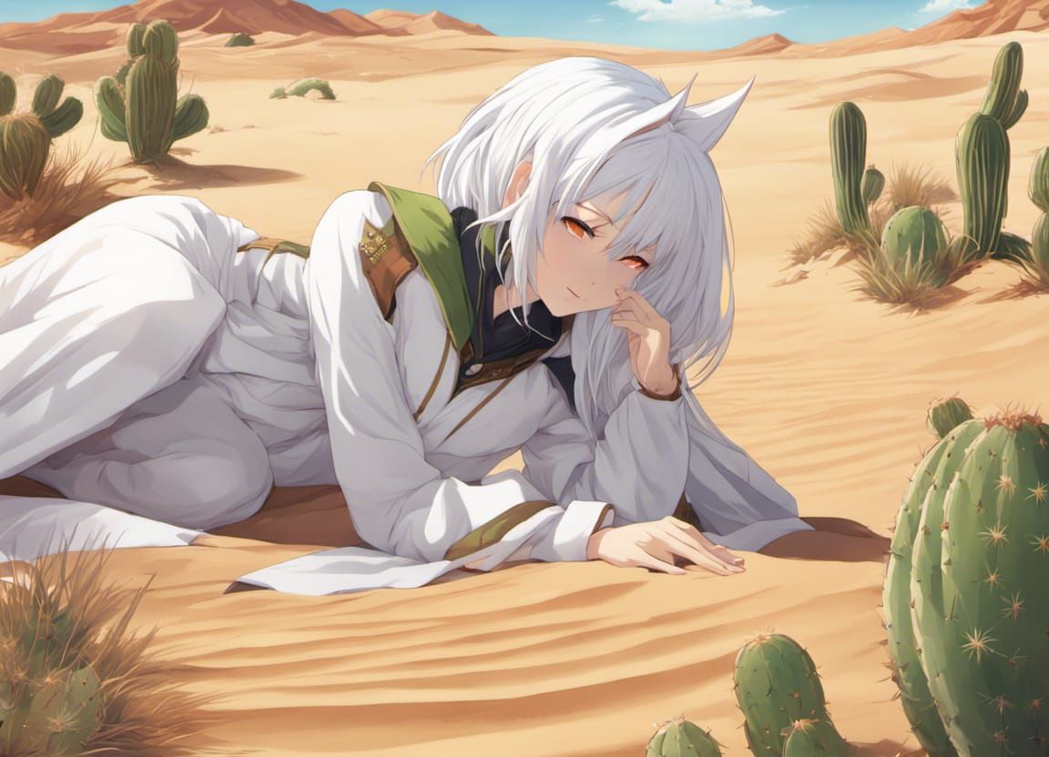 Wolfie in The Desert