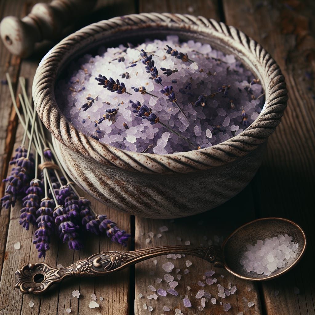 Medieval Still Life with Lavender Sea Salt Scrub
