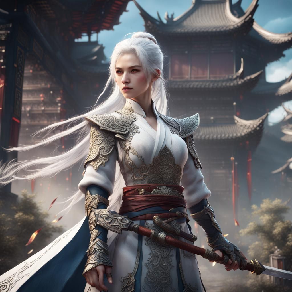 Fantasy Swordsman: Beautiful Woman in China, Detailed Art