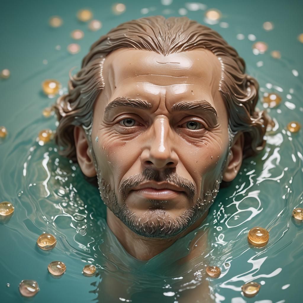 Serene Immortal: Hyperrealistic Wax Sculpture Portrait