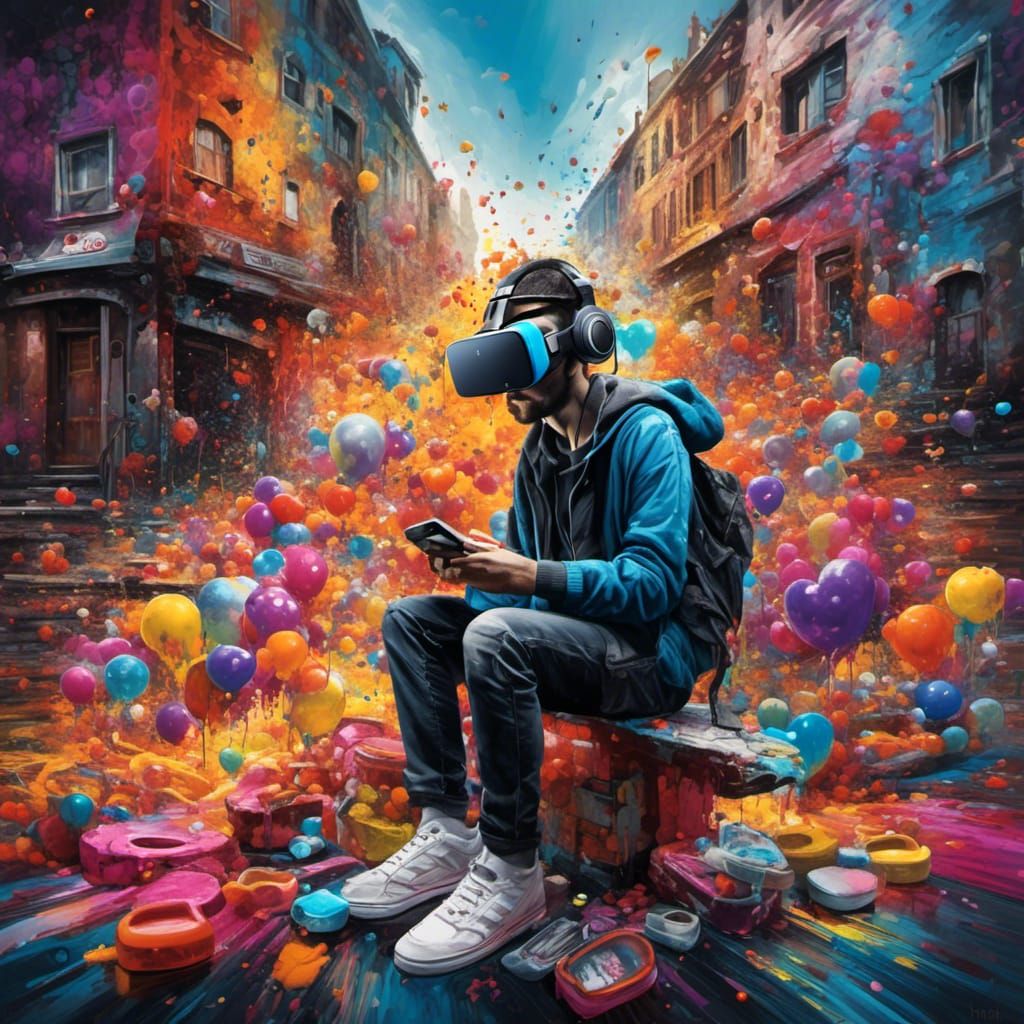 Virtual Reality Romance: Graffiti Art Style