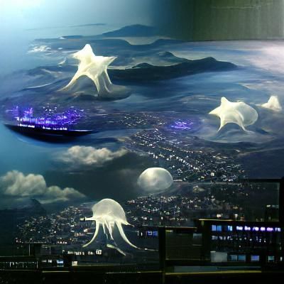 Bioluminescent Jellyfish Among the Stars