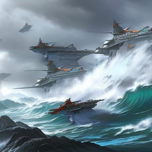 Hyperrealistic Typhoon in Splash Art Style