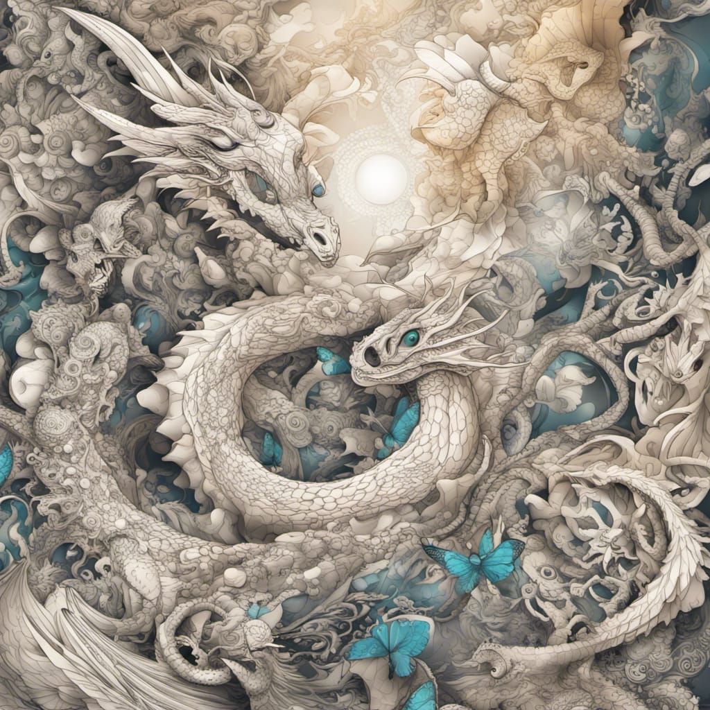 Dragons and Butterflies Soar Over Tech-Organic Jurassic Worl...