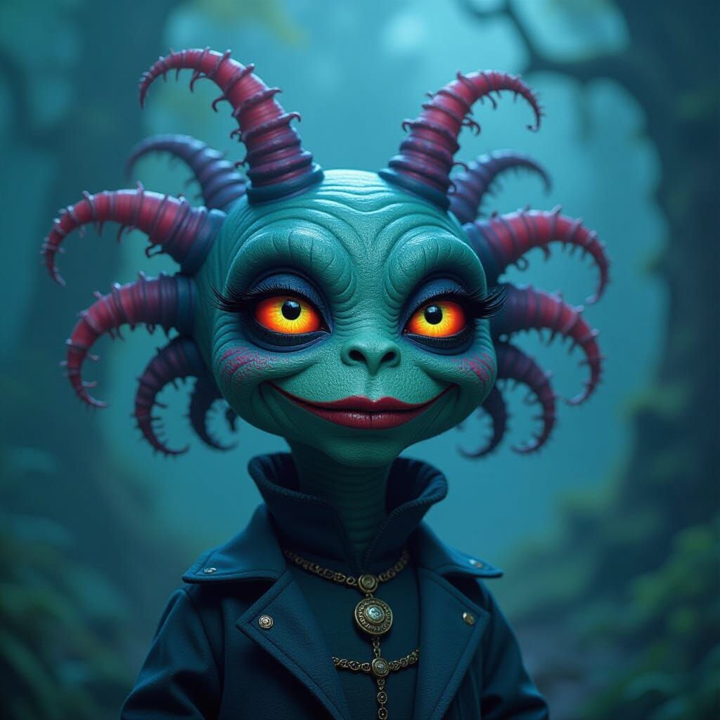 Eldritch Muppet: Biomorphic Horror Meets Neon Future