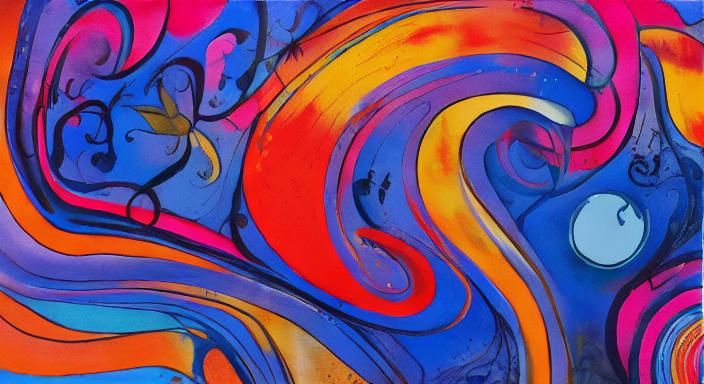 Kaleidoscopic Garden in Surrealist Abstract Expressionism