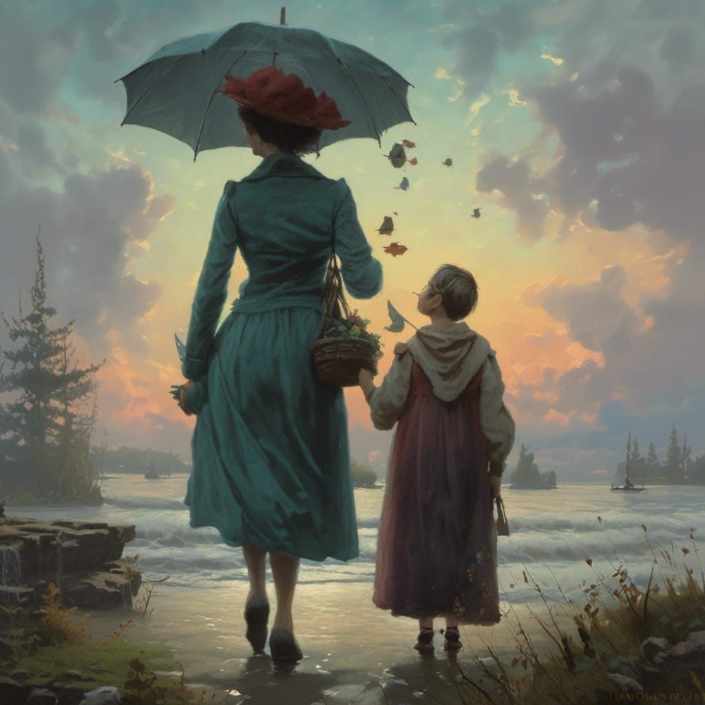Mother and Wife's Freedom: Expressive Dark Surrealism