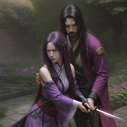 Chinese Hanfu Battle Scene in Sinister Style