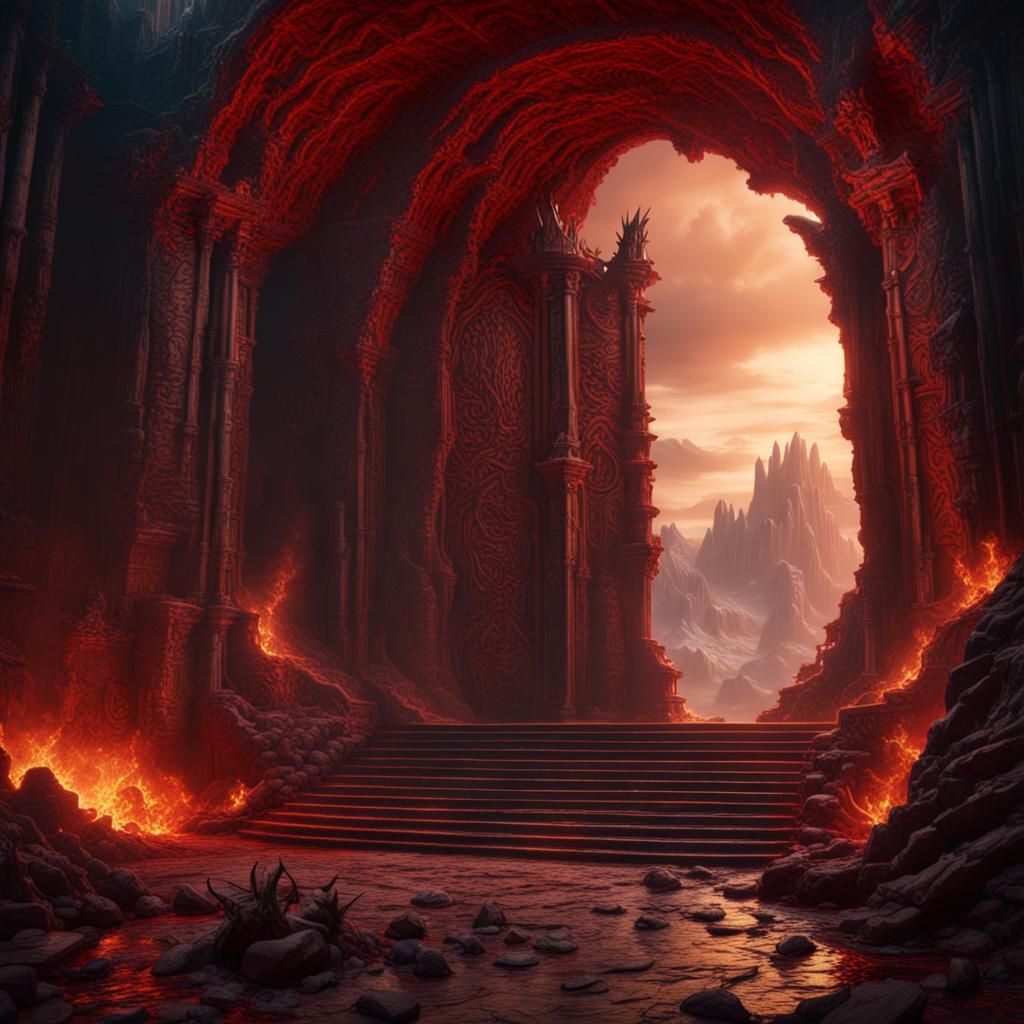 Detailed Matte Painting: The Entrance to Hell
