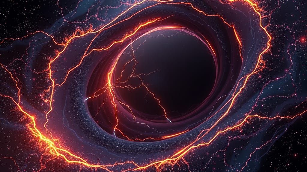 Cosmic Vortex in Neon Glow