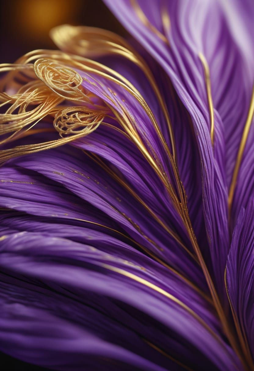 (Purple petal with golden filaments)

A dramatic macro shot ...