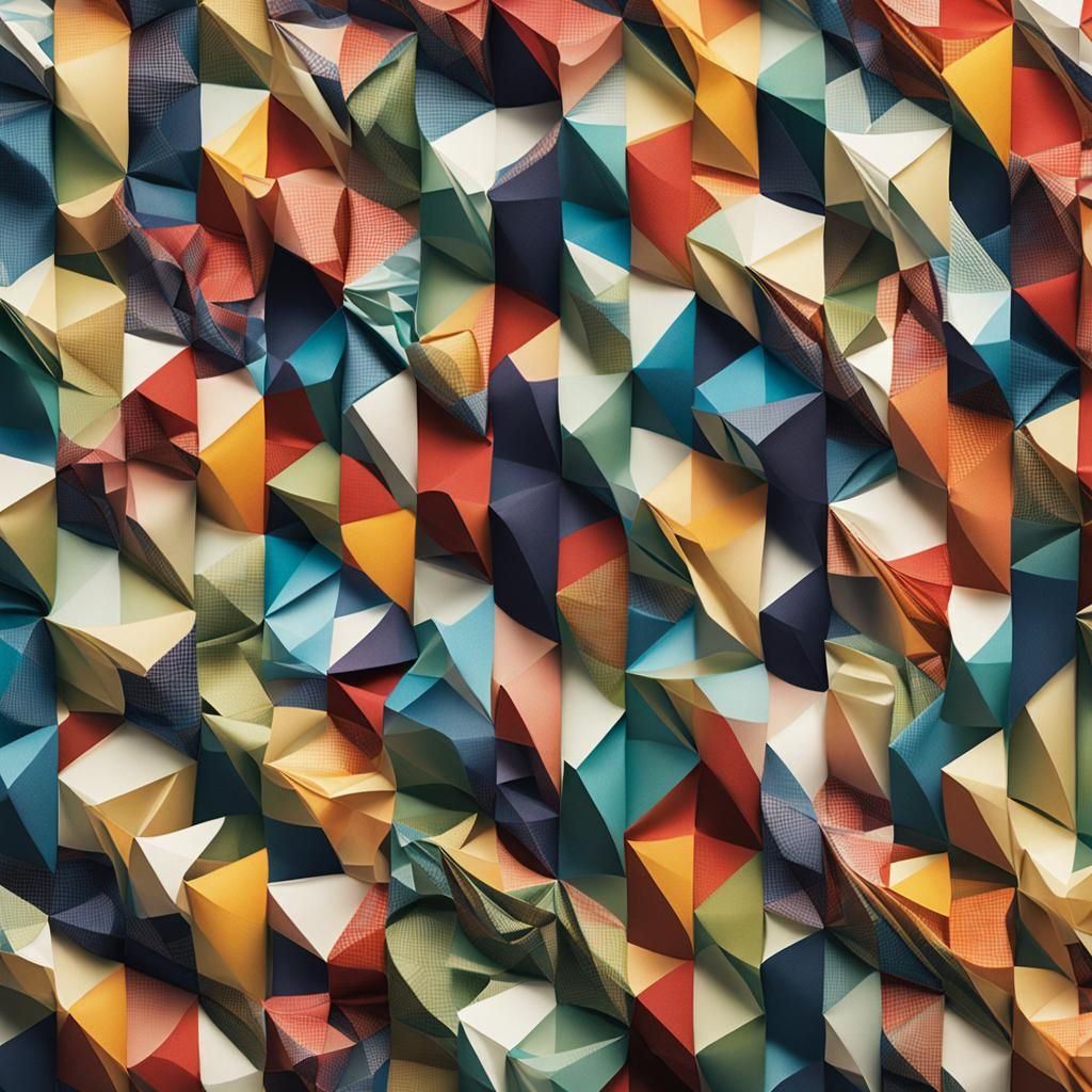 Detailed Plaid Papercraft in 8K Resolution