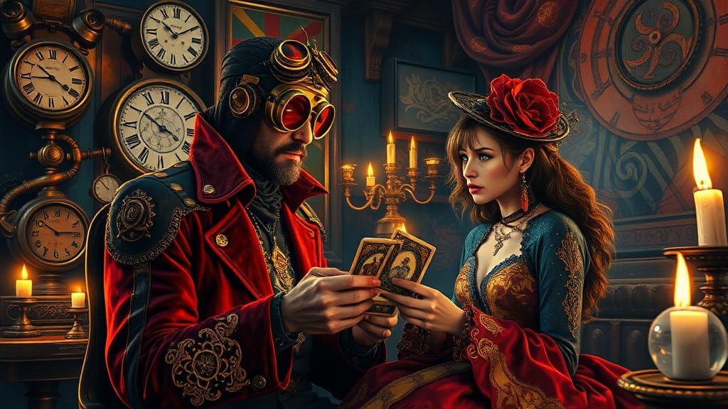 Steampunk Fortune-Teller Reveals Destiny in Enchanted Room