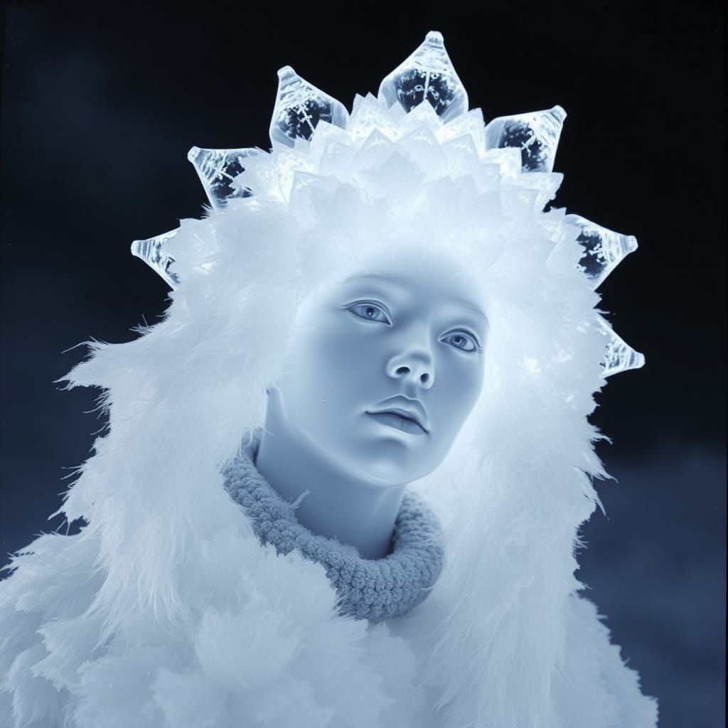 Yuki-onna with Crystalline Crown in Svalbard