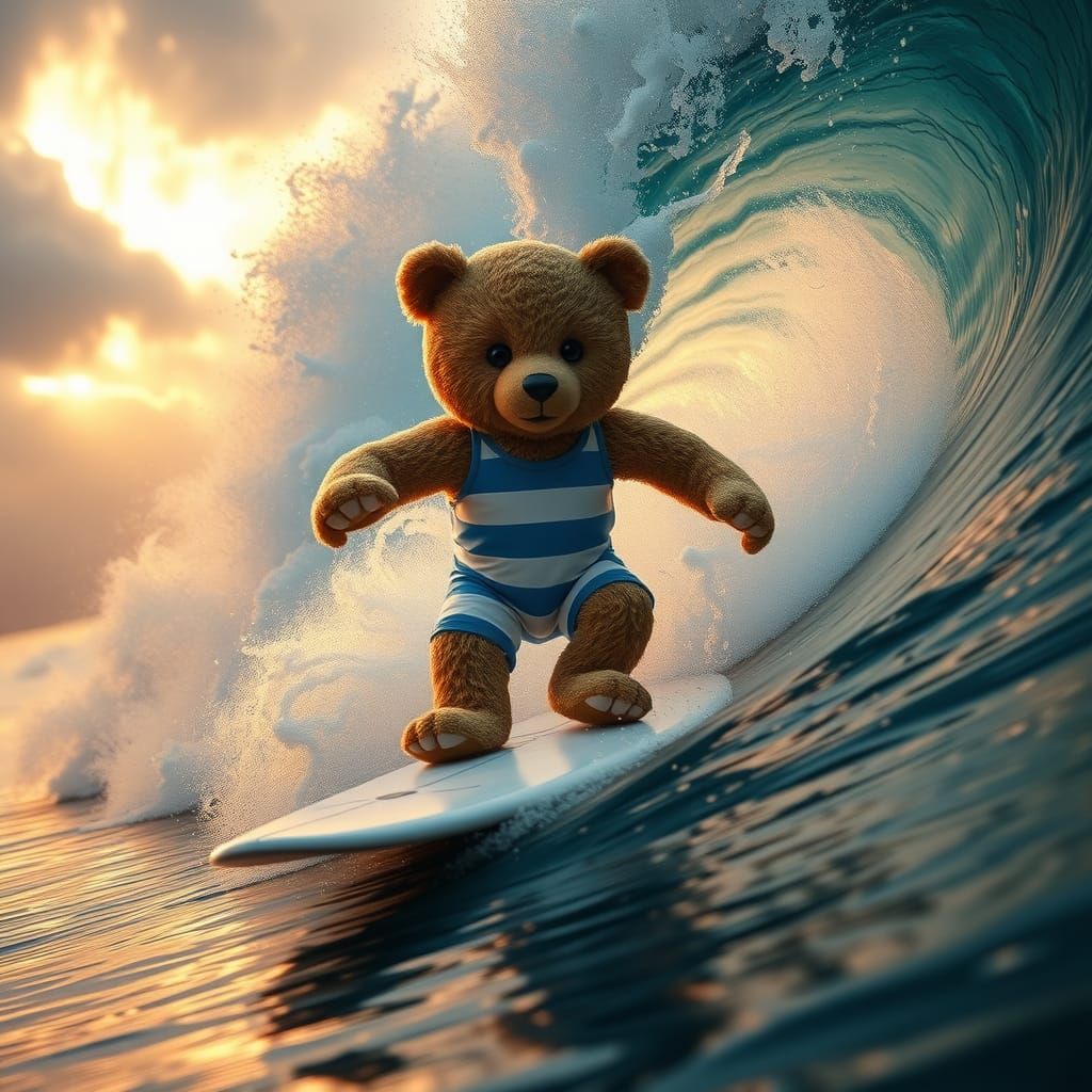 Teddy Bear Surfer