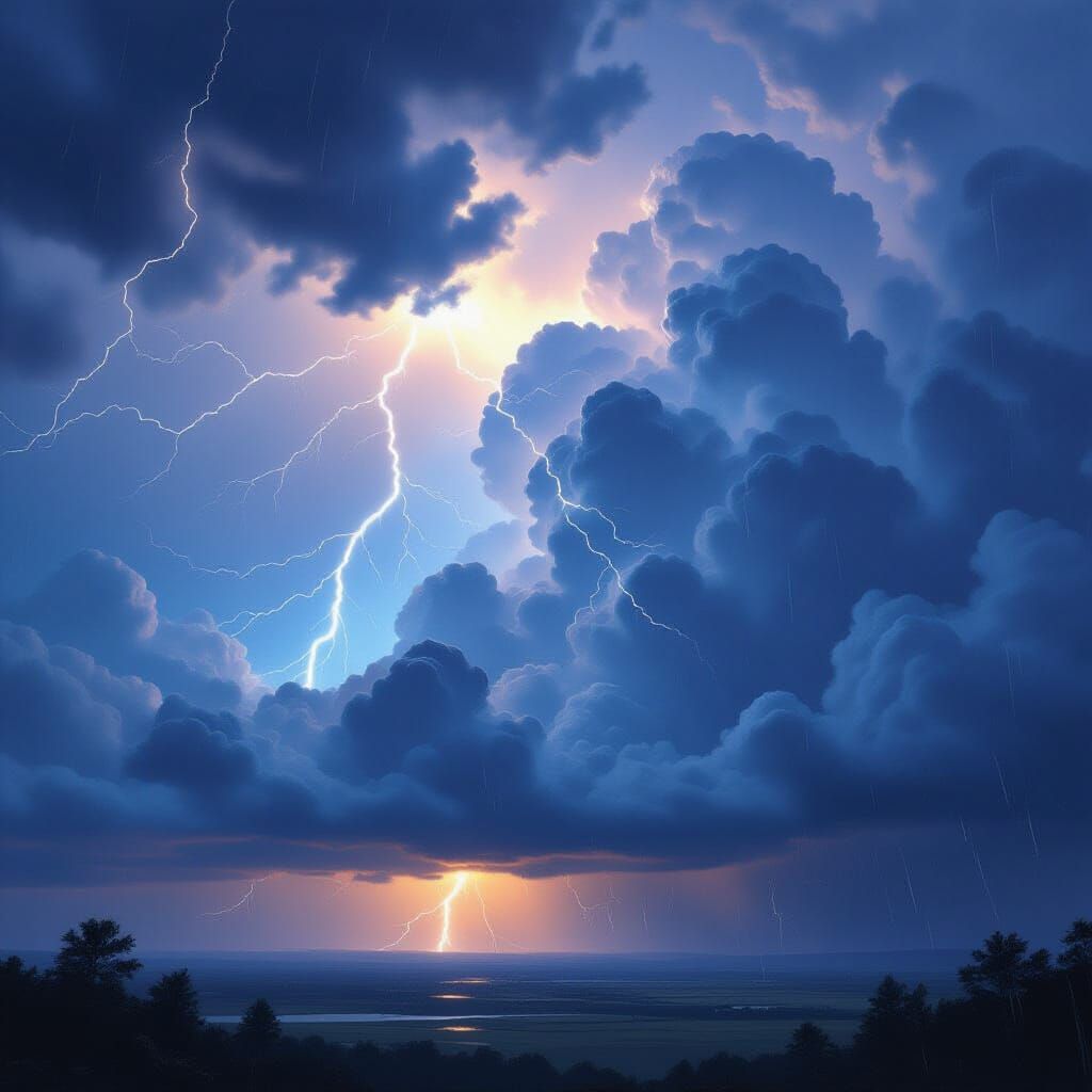 Epic Storm With Lightning and Heavy Rain