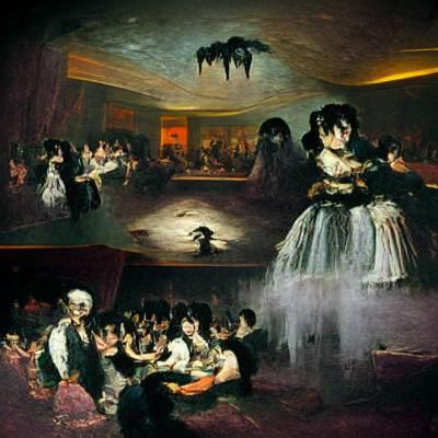 Eerie Haunted Ballroom Scene