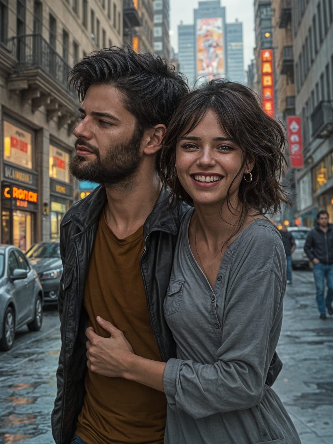 Breakup Scene: Hyperrealistic Emotional Contrast