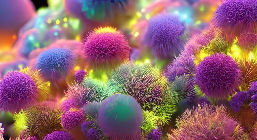 Hyperdetailed Biomorph Panorama in Biopunk Style