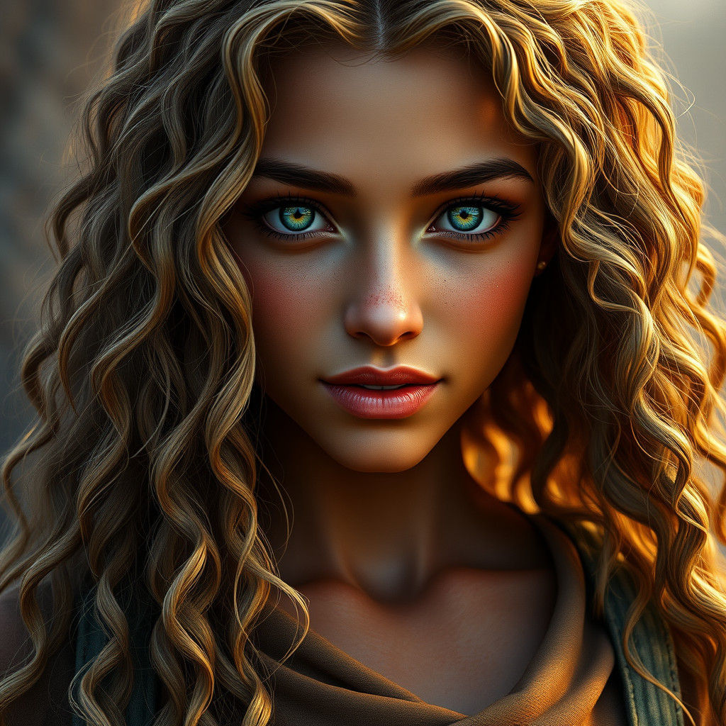 Fantasy Woman Portrait in Rich Concept Art Style