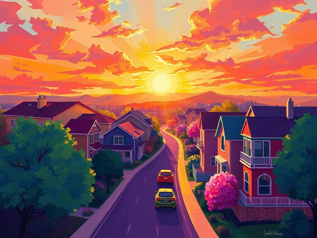 Ultraminimal Suburban Conflict in Vibrant Colors