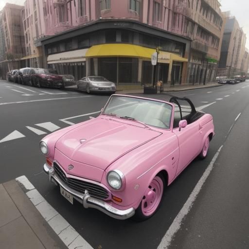 AI Generated Pink Car