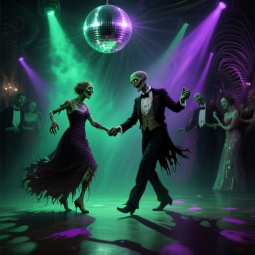 Gothic Surrealist Zombies Dance at Eerie Prom