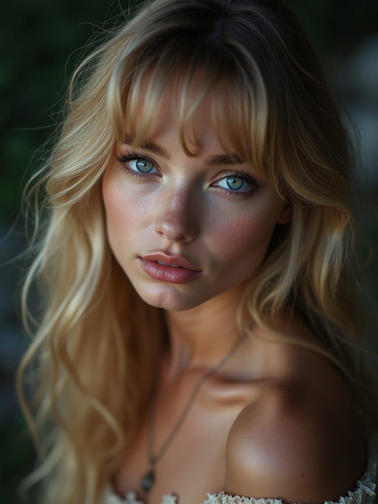 Hyper-Realistic Portrait of a Pulchritudinous Woman