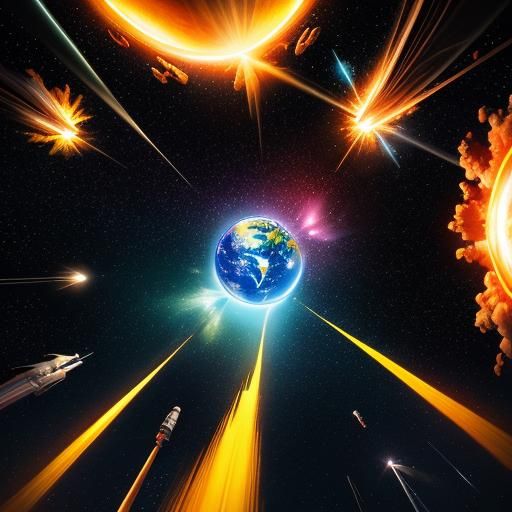 Monkey Flies Above Earth in Sci-Fi Comic Art