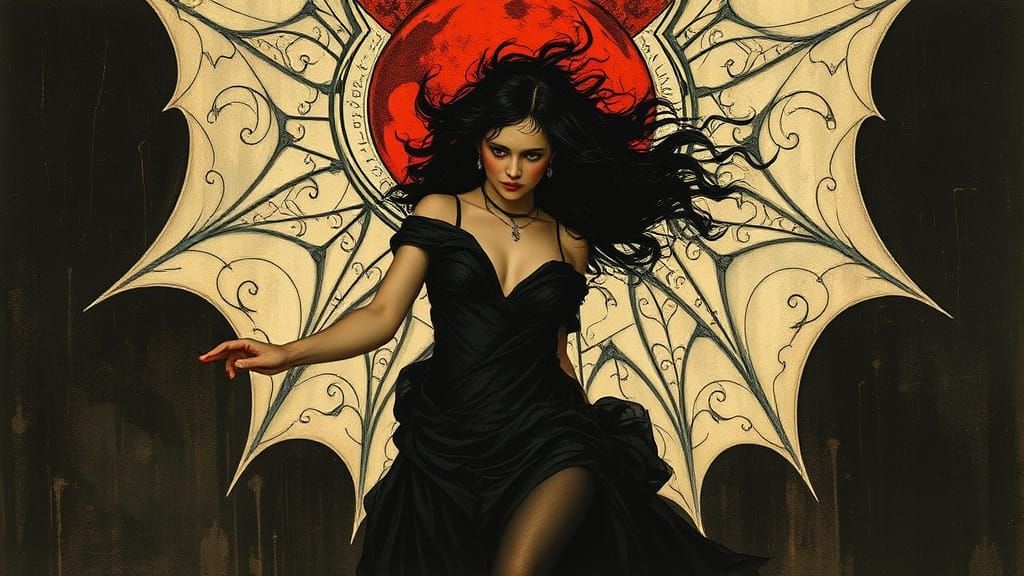 Surreal Portrait of Lucifer in a Dark Romantic Style