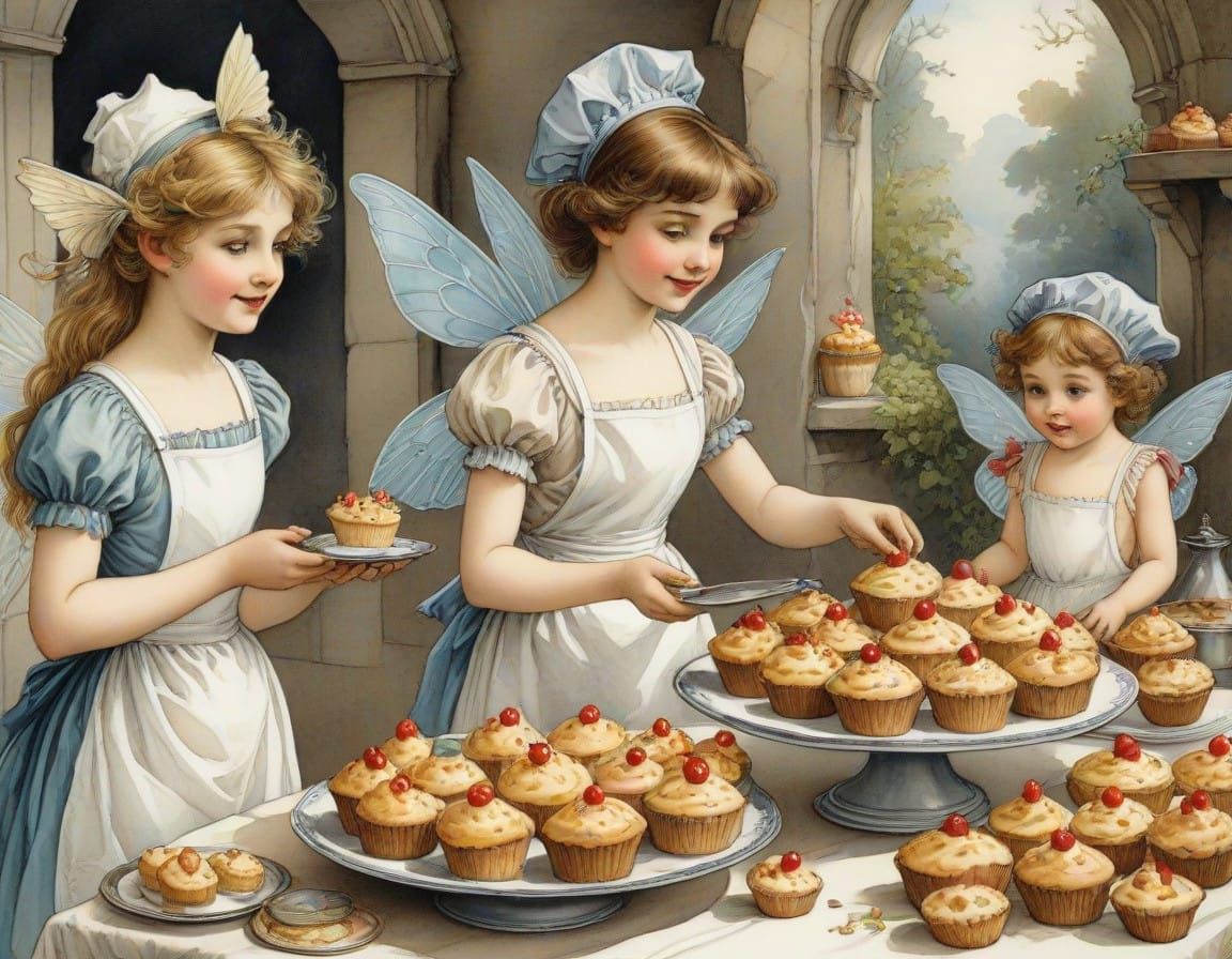 Whimsical Fairy Cakes in Victorian Style