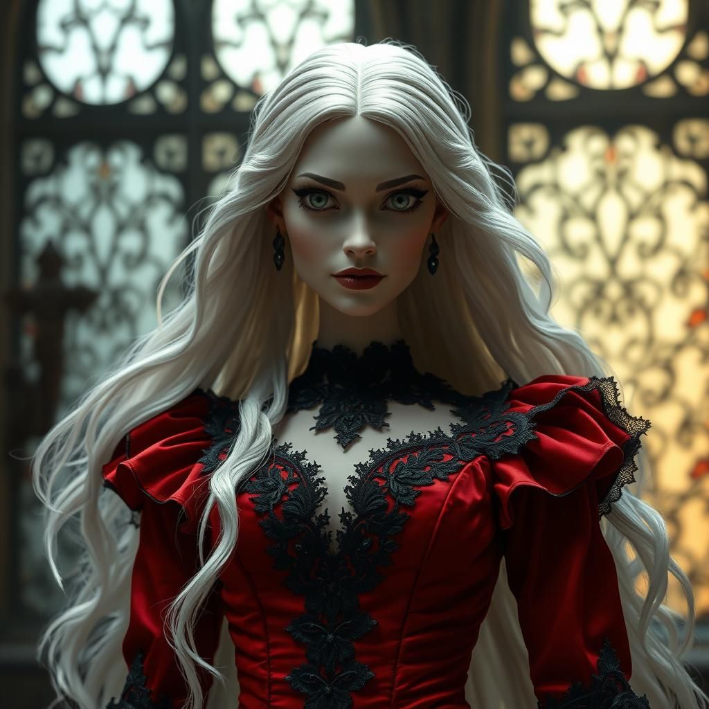 Enchanting Vampire Queen in Gothic Splendor