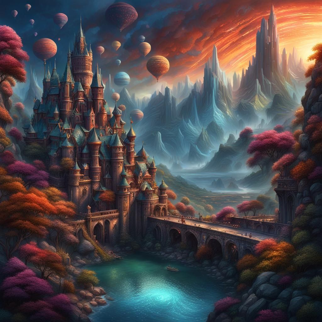 Fantastical Matte Painting with Intricate Detail