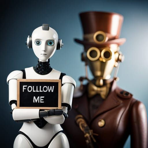 Steampunk Robot Teacher Urges Followers