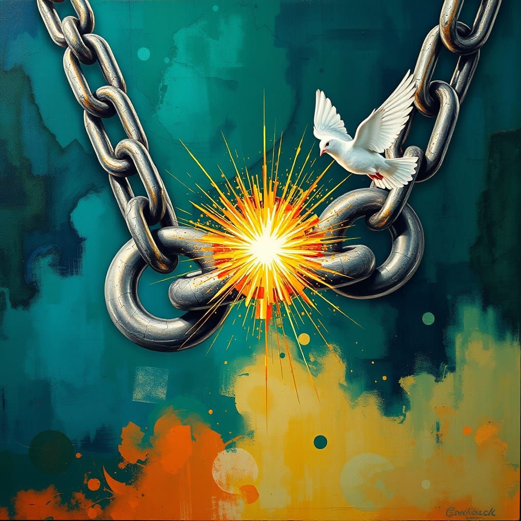 Majestic Chain Shattered by Divine Light