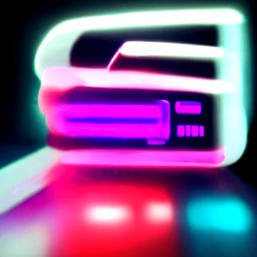Hacked Phone in Synthwave Neon Style