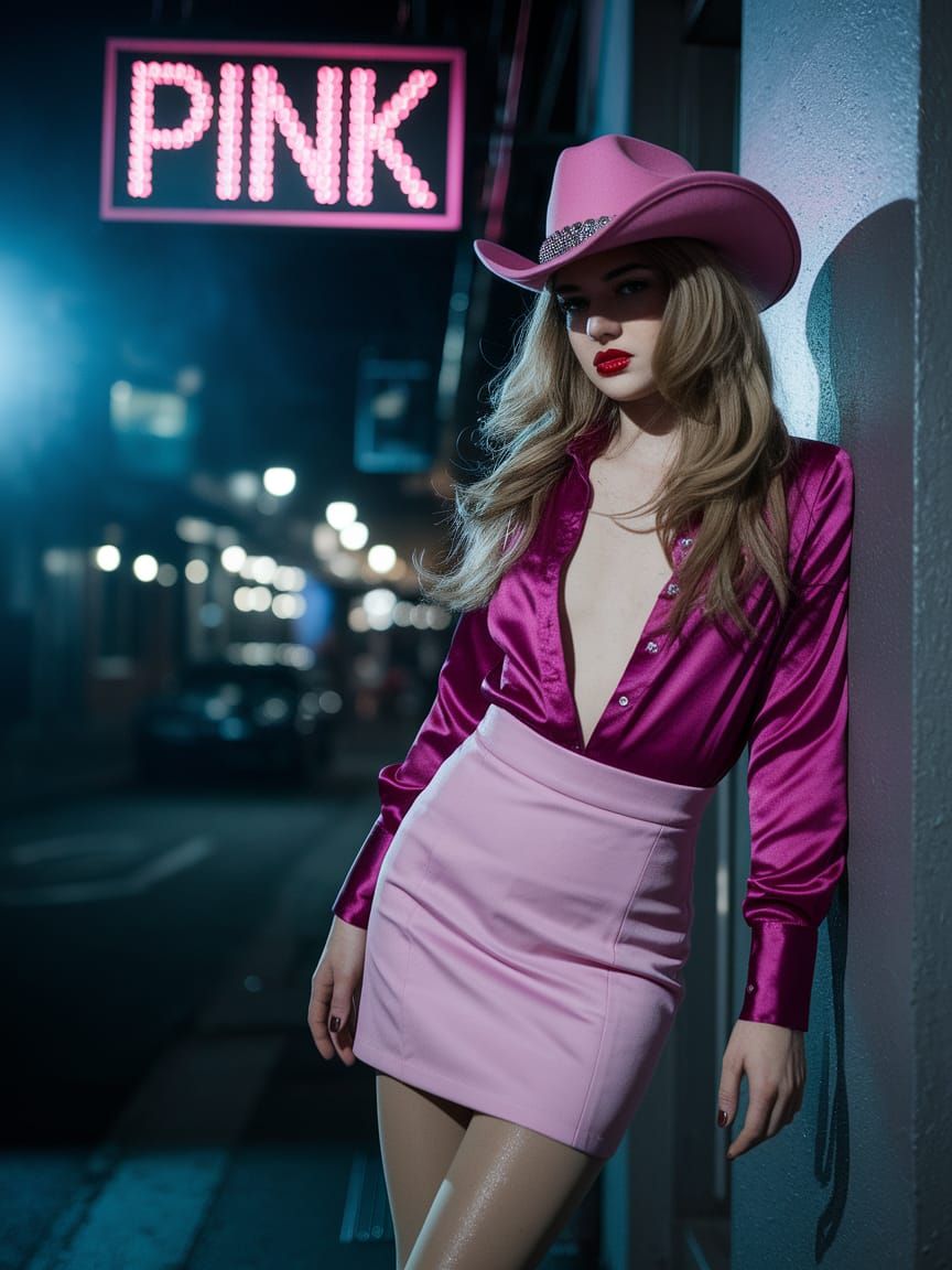 Nightclub Scene: Androgynous Figure in Film Noir Style