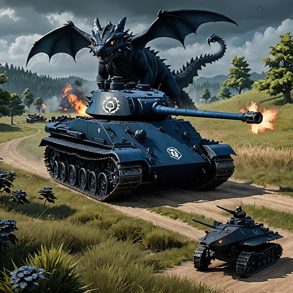 E 100 Tank with Black Dragon
