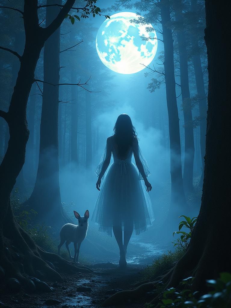 Ghostly Disco in the Forest with Sparkly Character