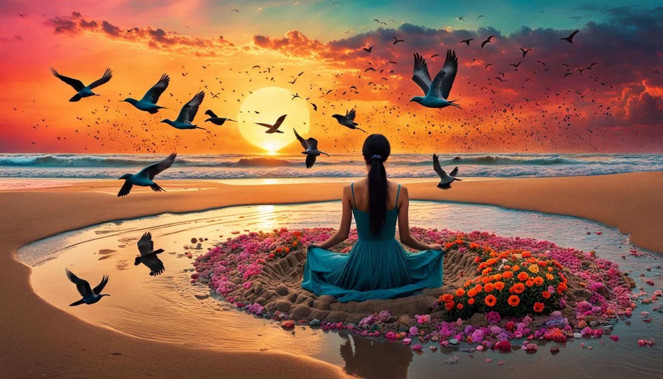 Gratitude Collage: Water Cleansing in Digital Art