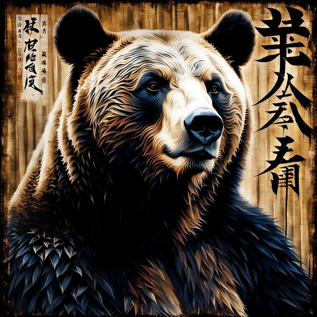 Demonic Cyborg Bear in Volcanic Hyperspace